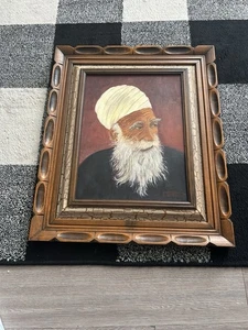 Vintage 1974 Ölgemälde "der Scheich" von Johnnie Brett schöner Rahmen 19"x24" - Bild 1 von 13