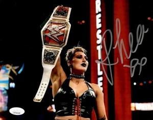 Rhea Ripley Signed WWE Raw Womens Champion 8x10 Photo 1st WM Win JSA Witness COA - Picture 1 of 1