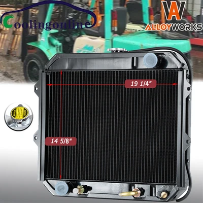 Forklift Radiator Fit MCFA CAT MITSUBISHI Forklift FG30-35K FC MC 91601-14200 - Image 1 of 4