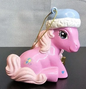 Vintage My Little Pony PINKIE PIE Holiday Ornament 2004 blauer Hut Hasbro  - Bild 1 von 7