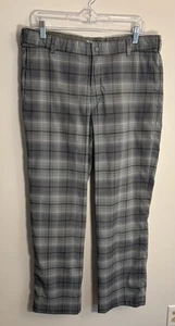NIKE Golf Tour Performance Dri-Fit Pants Men's 34x30 Gray/Green Plaid Stretch - Picture 1 of 12