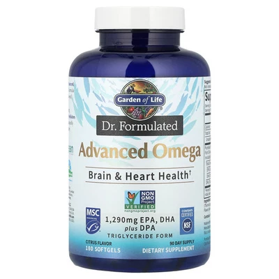 Dr. Formulated, Advanced Omega, Citrus, 180 Softgels - Image 1 of 2