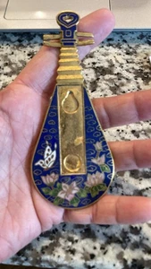 Vintage Chinese Jade Miniature Pip Lute Violin with Stand - Picture 1 of 4