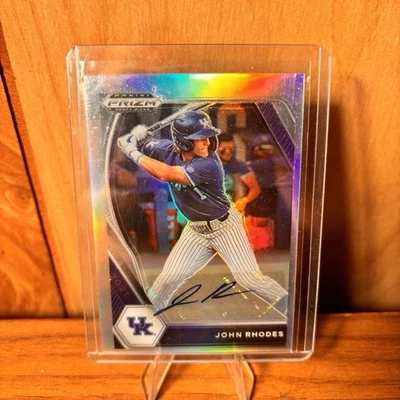 John Rhodes 2021 Panini Prizm Draft Picks #PDP76 Silver Prizm Auto - Image 1 of 2