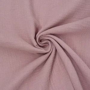 Double Gauze Organic Bio Musselin Windelstoff uni altrosa dunkel 1,30m - Bild 1 von 1