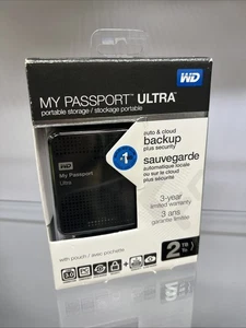 WD My Passport Ultra 2 TB External Hard Drive New Open Box - Picture 1 of 8