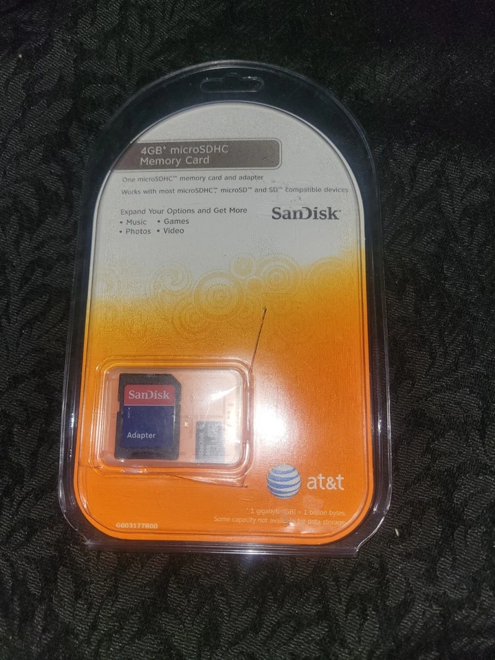 NEW SanDisk 4GB Micro & SDHC Memory Card AT&T Sealed - Image 1 of 2
