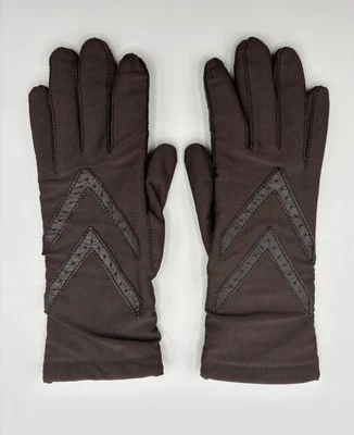 Vintage IsoToner Brown Driving Gloves Women’s One Size Lined Stretchy EUC - Image 1 of 4