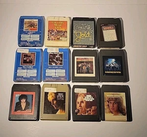 Lot of 12 VTG Country Classic 8 Track Tapes - Untested - Imagen 1 de 8