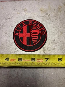 PARCHE RICING ALFA ROMEO NUEVO ROJO NEGRO GTV MILANO SPYDER VELOCE SPRINT - Imagen 1 de 1