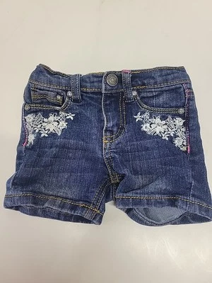 Pantalones Cortos Vigoss Jeans Bebé Niñas 18M Meses Azul Denim Bordado Foto 1 de 4
