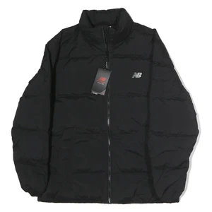 NEW BALANCE Mens Black Jacket S Polyester Puffer Zip Closure Outerwear - Picture 1 of 6