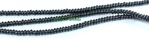 100 Hematite Czech Glass Rondelle Rondell Spacer Beads 4mm - Picture 1 of 1