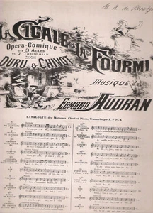PARTITUR: LA CIGALE & LA AMEISE / CHANSON DE LA AMEISE_DURU & CHIVOT_AUDRAN_CANTO - Bild 1 von 1