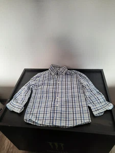 C&A Hemd Gr. 98 lamgarm Karriert Blau Weiß Jungs Kinder Geknöpft Palomino - Bild 1 von 4