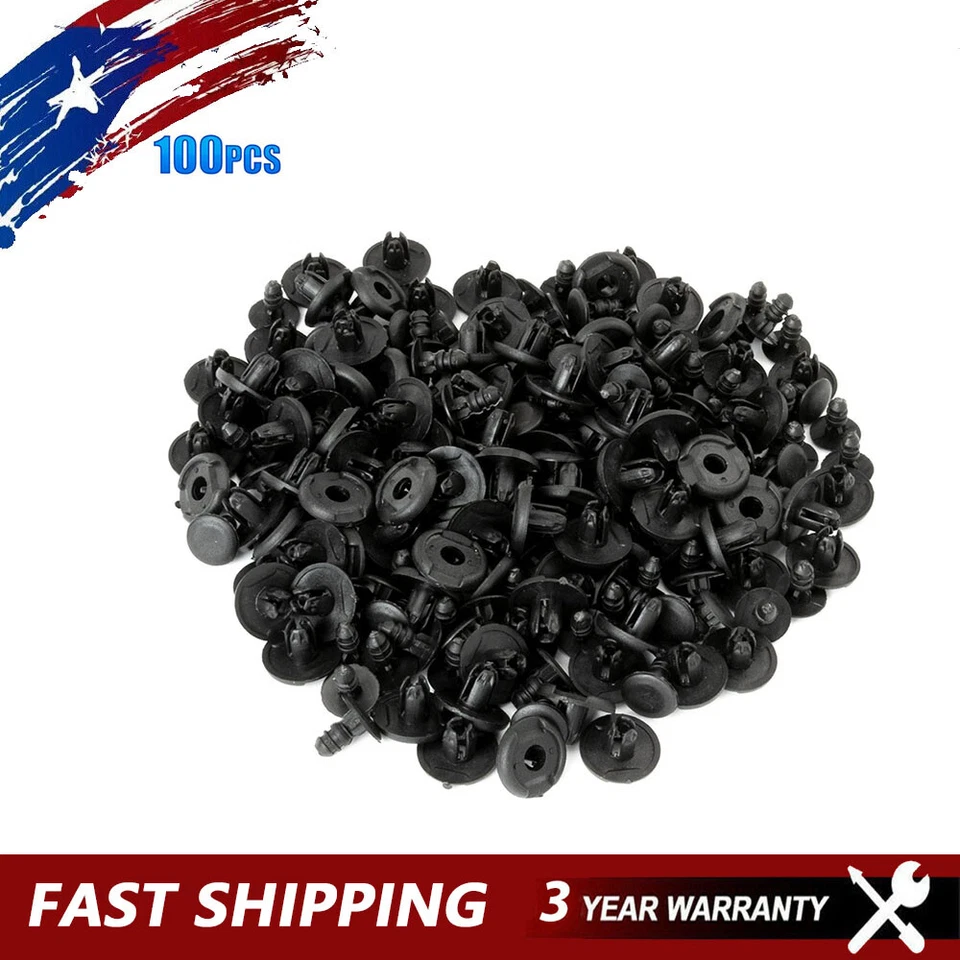 100pcs 91512-SX0-003 Front Fender Clip Retainer Bumper Rivet For Acura Replace - Изображение 1 из 4