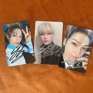 Stray Kids FELIX Felix Photo Card Autographed Signed K-POP Collection 3 inch A - Picture 1 of 14