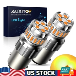AUXITO 1156 12496 Amber LED Turn Signal Light Bulb Error Free Anti Hyper Flash H - Picture 1 of 16