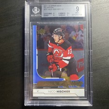 2017-18 Upper Deck Silver Foil Young Guns Rookie Nico Hischier #201 BGS 9