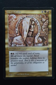 LP Magic The Gathering MTG PAVEL MALIKI Legends légèrement joué - Photo 1/2