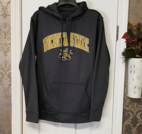 WICHITA STATE SHOCKERS HOODIE /CHARCOAL GRAY /SIZE SMALL Cover