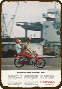 1964 HONDA Super Sports Motorcycle Vintage-Look DECORATIVE REPLICA METAL SIGN - Picture 1 of 1