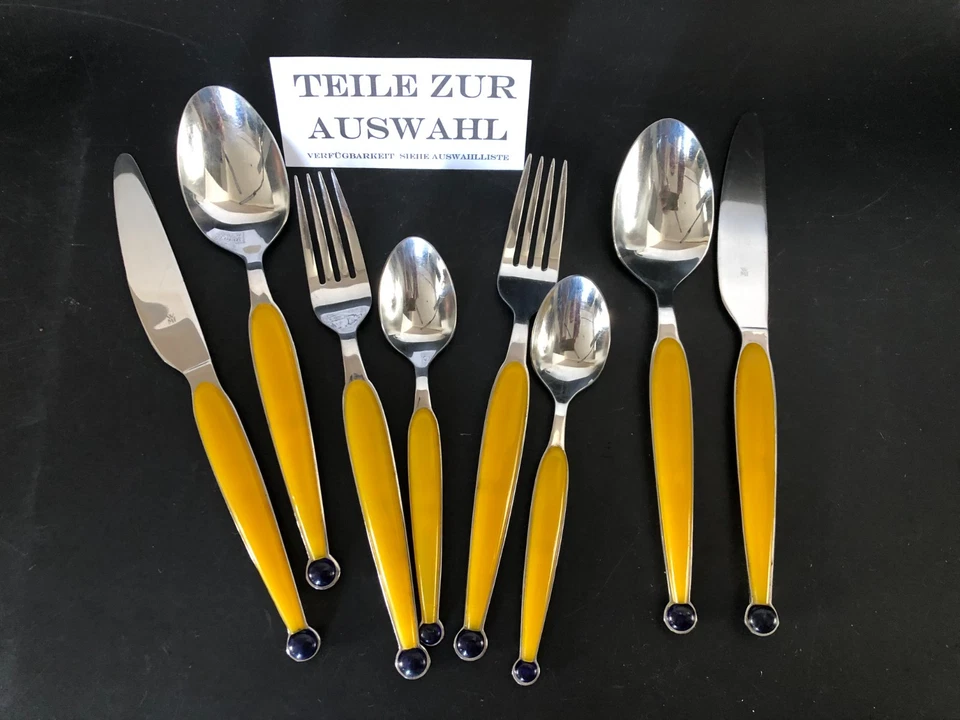 Fantasia gelb blau WMF Cromargan Besteck➡️TEILE z. AUSWAHL➡️Griff m. Kunststoff - Bild 1 von 4