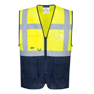 Portwest C377 - Warnschutz MeshAir Kontrast Weste Gelb/Marine XXXL - Bild 1 von 3