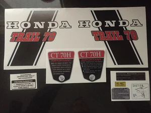 CT70H Trail CT70H K1 1972-73 Frame Decal Complete Set "Trail 70" - Picture 1 of 4