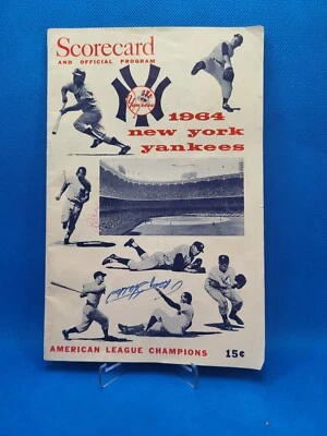 1964 N.Y. Yankees Scorecard vs Tigers - Scored 9/30/64-Tracy Stallard Autograph - Image 1 of 3