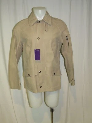 Ralph Lauren фиолетовый ярлык кремовый икры замши кожаная куртка маленький NWD $6000 - Изображение 1 из 4