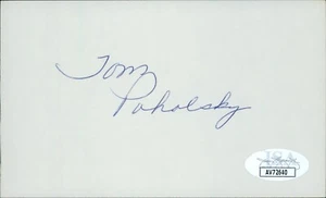 Tom Poholsky St. Louis Cardinals Signed 3x5 Index Card JSA Authenticated - Picture 1 of 2