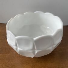 Vintage 5" Indiana Glass Constellation Pattern White Milk Glass Bowl Candy Dish
