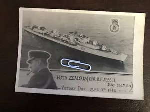 HMS Zealous (CDR R F Jessel DSO DSC RN) Victory Day June 8th 1946 - Picture 1 of 2