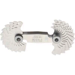 SPI 14-032-7 Stainless Steel Screw Pitch Gage: 28-Leaf, 0.5-6mm Pitch, 4-56 TPI - Picture 1 of 4