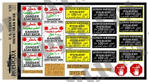 Diorama/Model Accessory - 1/35 U.S. Vehicle Signs - Iraq War - Bild 1 von 3