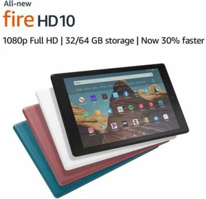 NEW Amazon Fire HD 10 Tablet W/ Alexa 10.1" Display 32 GB (9th Gen) - ALL COLORS - Picture 1 of 5