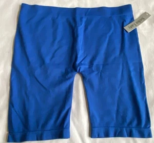 NWT Women's Blue Plus Size Soho Lady Lightweight Stretch Jogging/Workout Shorts - Picture 1 of 5
