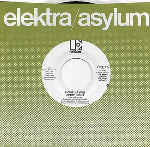 Richie Havens, Every Night (Mono & Stereo) 45 1980 EX electra - Picture 1 of 2