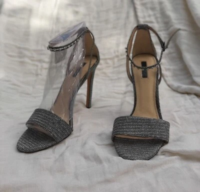 Sandali argento in tessuto Topshop - Immagine 1 di 4