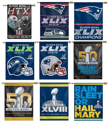 NFL Past Super Bowls Commemorative 27" x 37" Vertical Flags Cover