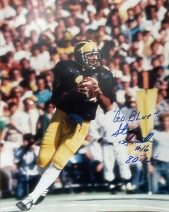 Steve Smith QB University of Michigan Autographed 8x10 All American - Picture 1 of 2