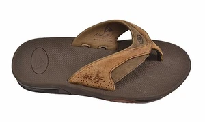 Reef LEDER FANNING braun Flaschenöffner Signatur Fußgewölbe Unterstützung Herren Sandalen - Bild 1 von 12
