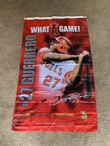 NEW ANAHEIM ANGELS VLADIMIR GUERRERO #27 FLAG WHAT A GAME! Cover