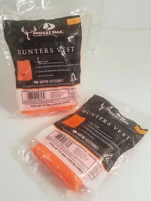 Mossy Oak Orange Safety Hunters Vest 2 Pack Size Large New - Image 1 of 4