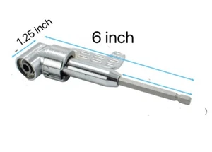 105 Degree Angle Screwdriver Right Holder Adapter 1/4 Hex Drill Bit Driver Tool - Picture 1 of 2