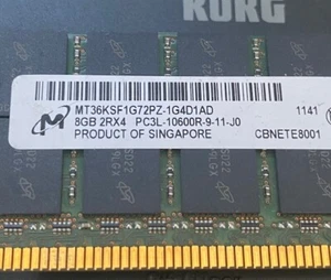 Micron MT36KSF1G72PZ-1G4D1AD 8GB PC3L-10600R DDR3-1333MHz Workstation RAM DIMM - Picture 1 of 2