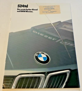 Brochure de Vente BMW 524 td - Février 1983 - Bel Etat. En Allemand - Picture 1 of 5