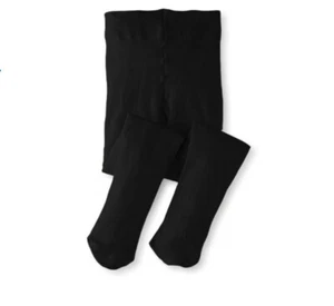 Jefferies Socks Girls Pima Cotton Tights Black/Diamonds Size (8-10) - Picture 1 of 1