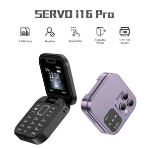 2024 New Mini Flip Mobile Phone 2 SIM Card Small Display Foldable Cell Phone - Picture 1 of 25